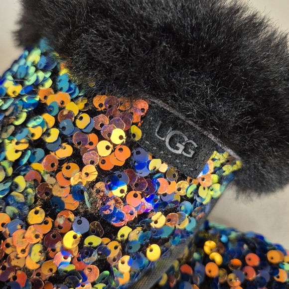 UGG Australia Scuffette II Stellar Multicolored Sequin Slip-On Slippers - Size 8 - Picture 9 of 14